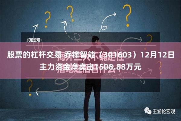 股票的杠杆交易 乔锋智能（301603）12月12日主力资金净卖出1508.88万元